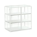 Cal-Mil 22116-15 3 Tier Pastry Display Case w/ Swing Doors - 26 1/2"W x 17"D x 26 3/4"H, Acrylic/Steel, White thumbnail 2