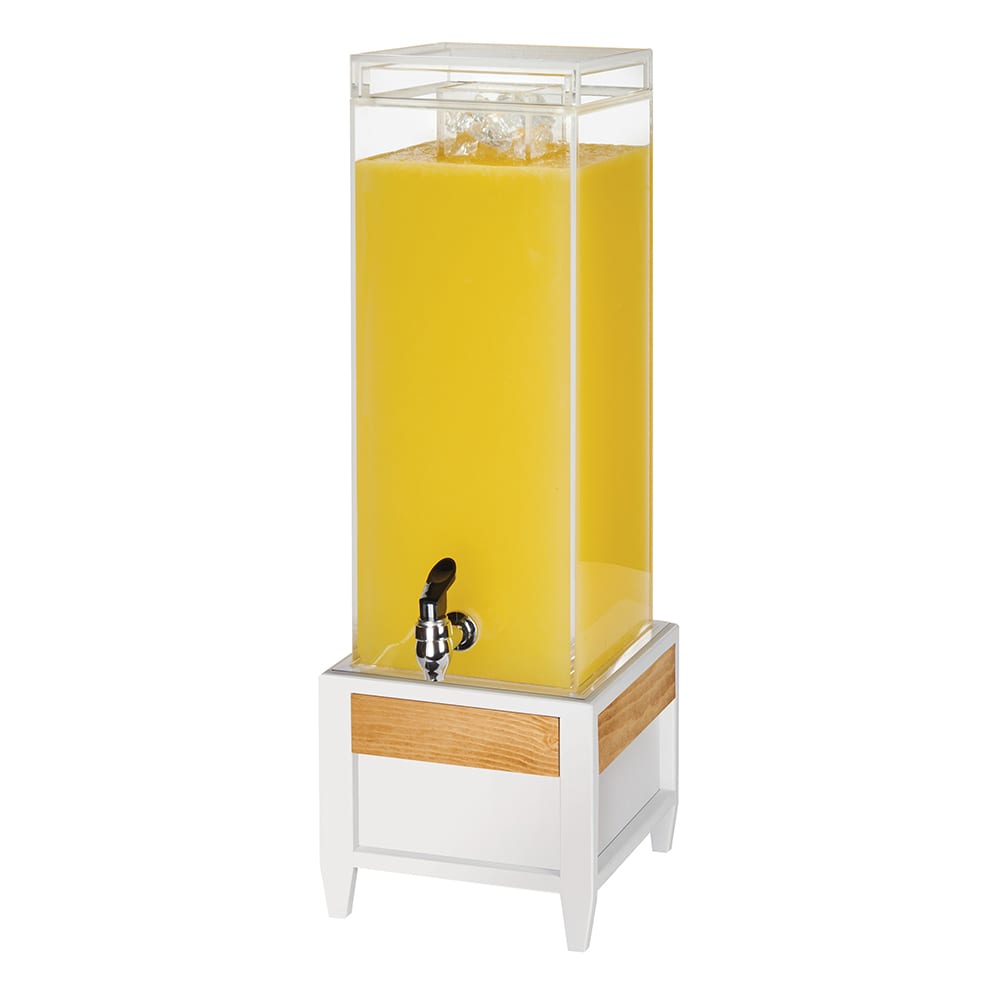 Cal-Mil 22117-3-15 3 gal Beverage Dispenser w/ Ice Chamber - Plastic Container, White Metal Base