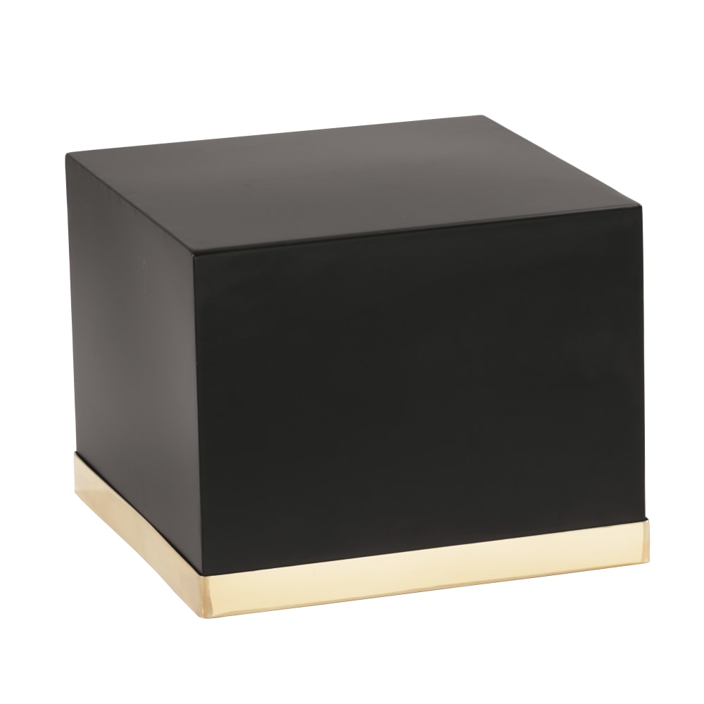 Cal-Mil 22127-11-116 14" Square Cube Riser - 11"H, Metal, Black/Gold