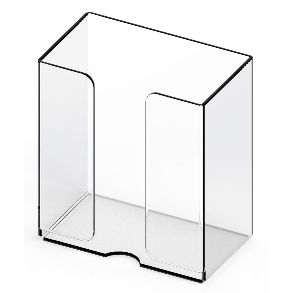 Cal-Mil 22152 Wall Mount Face Mask Dispenser - 7"W x 4"D x 8"H, Plastic