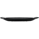 Cal-Mil 2216113 23" x 11 3/8" Oblong Serving Platter - Melamine, Black thumbnail 2