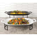 Cal-Mil 2216115 23" x 11 3/8" Oblong Serving Platter - Melamine, White thumbnail 4