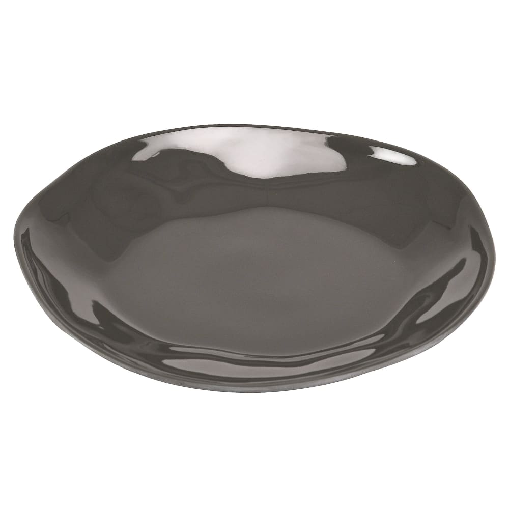 Cal-Mil 22304-10-101 10 1/4" Round Melamine Dinner Plate, Black