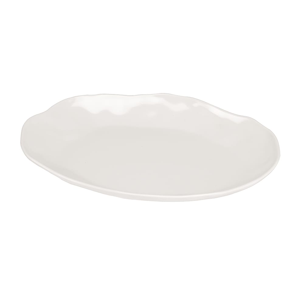 Cal-Mil 22306-912-103 12" x 9" Oval  Marin Platter - Melamine, Ivory