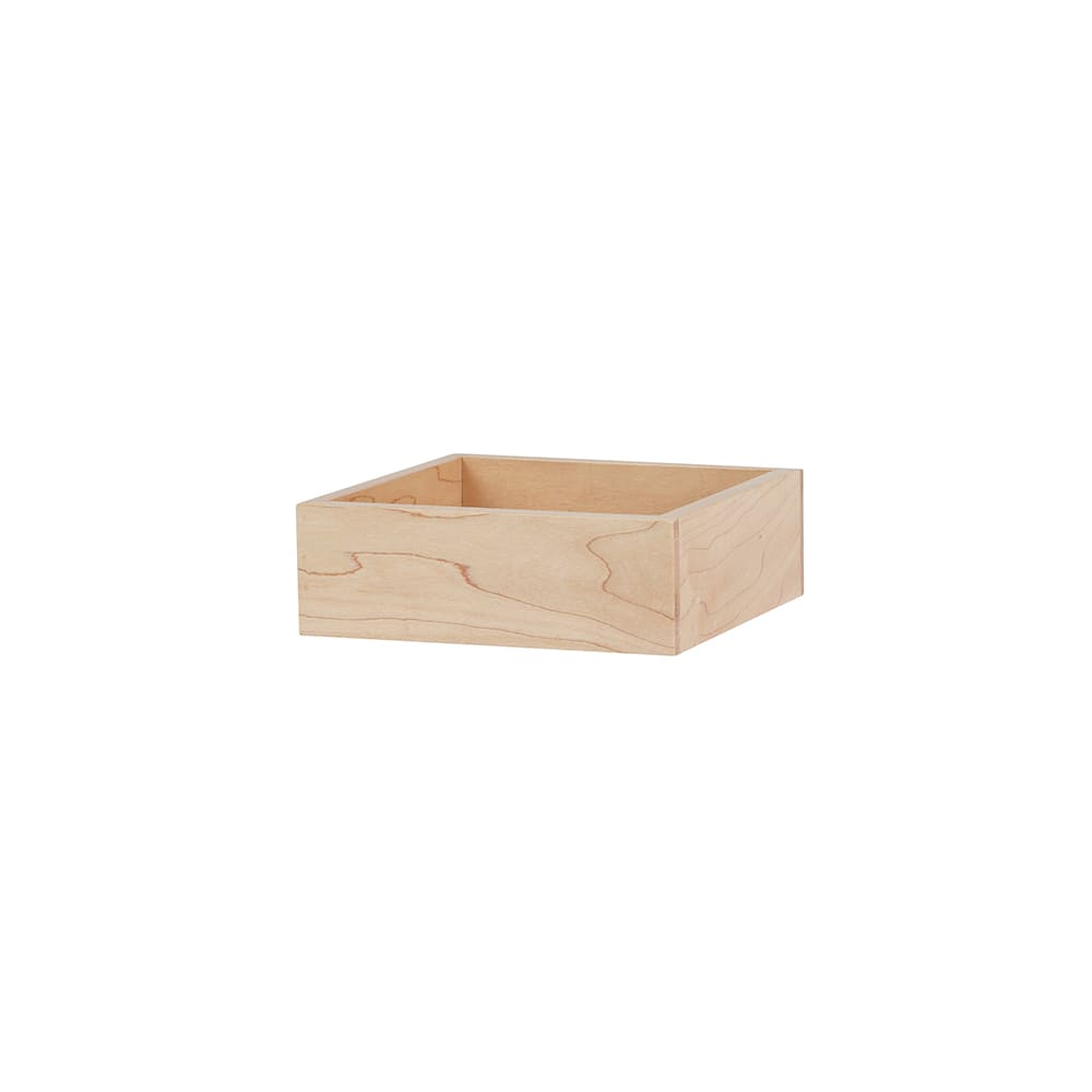 Cal-Mil 22313-2-71 6" Square Display Box - 2"H, Maple Wood
