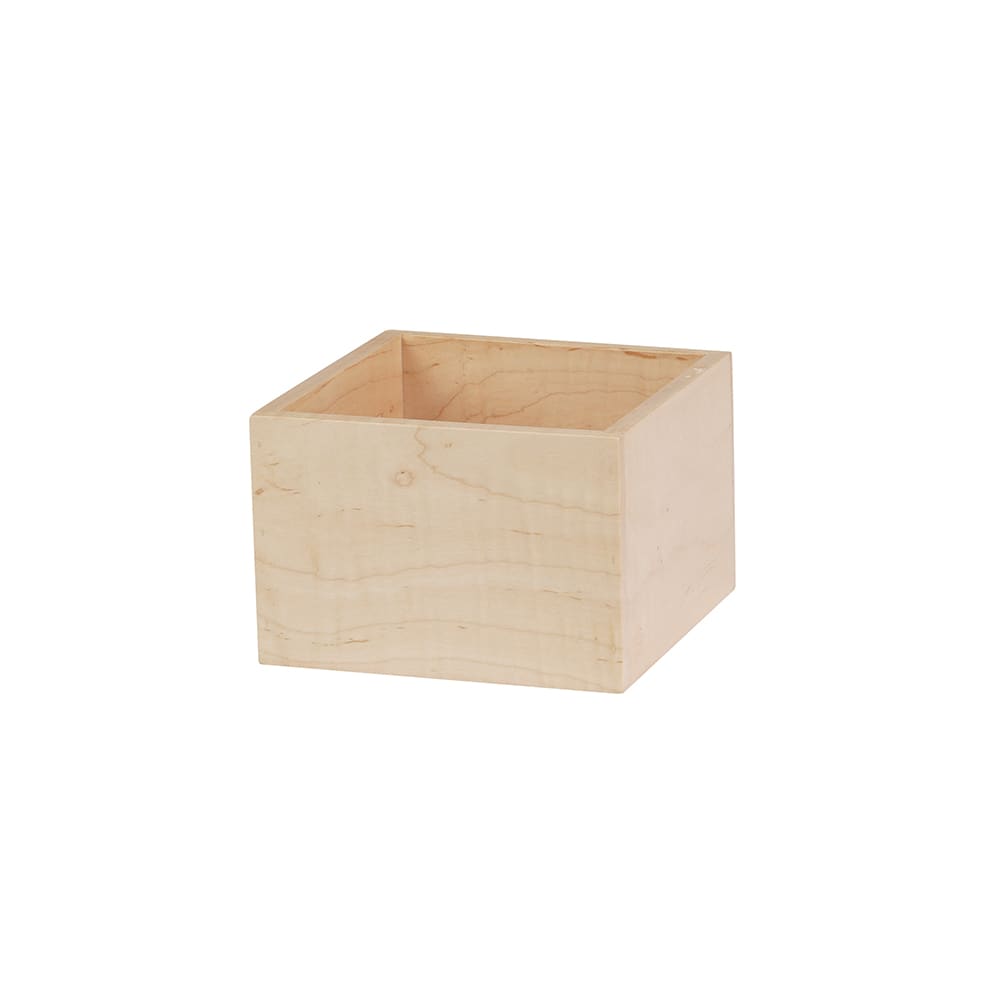 Cal-Mil 22313-4-71 6" Square Display Box - 4"H, Maple Wood