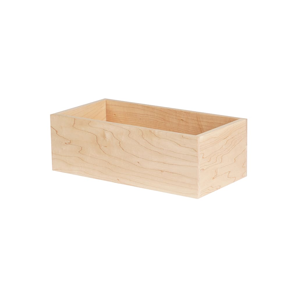 Cal-Mil 22315-2-71 Rectangular Display Box - 12"L x 6"W x 2"H, Maple Wood
