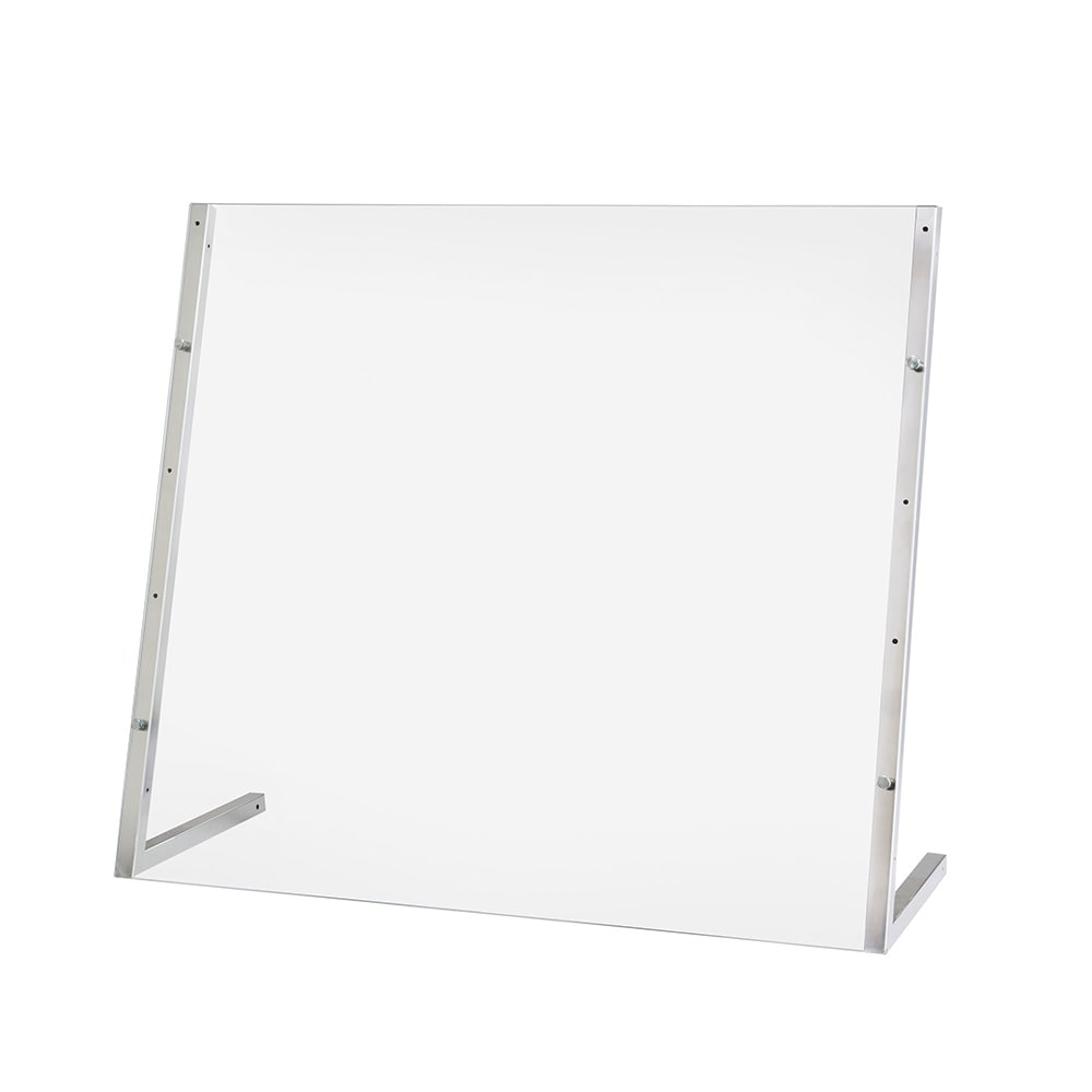 Cal-Mil 22337-36-55 Portable Countertop Angled Sneezeguard - 36"W x 14"D x 32"H, Acrylic w/ Steel Frame