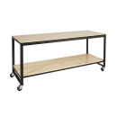 Cal-Mil 22340-72-71 Merchandising Table w/ Maple Top & Metal Frame - 72"W x 24"D x 34"H thumbnail 2