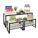 Cal-Mil 22341-64-15 2 Tier Merchandising Table w/ White Top & Metal Frame - 64 1/2"W x 18"D x 24 1/4"H thumbnail 2