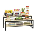 Cal-Mil 22341-64-71 2 Tier Merchandising Table w/ Maple Top & Metal Frame - 64 1/2"W x 18"D x 24 1/4"H thumbnail 2