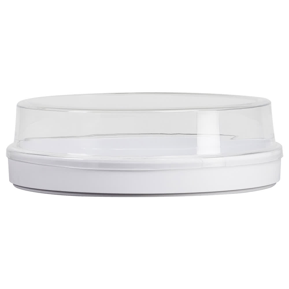 Cal-Mil 22346-12-12 12" Round Cover w/ Vent Hole for 22017-12 - Plastic, Clear