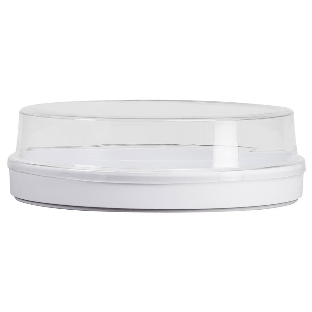 Cal-Mil 22346-8-12 8" Round Cover w/ Vent Hole for 22017-8 - Plastic, Clear
