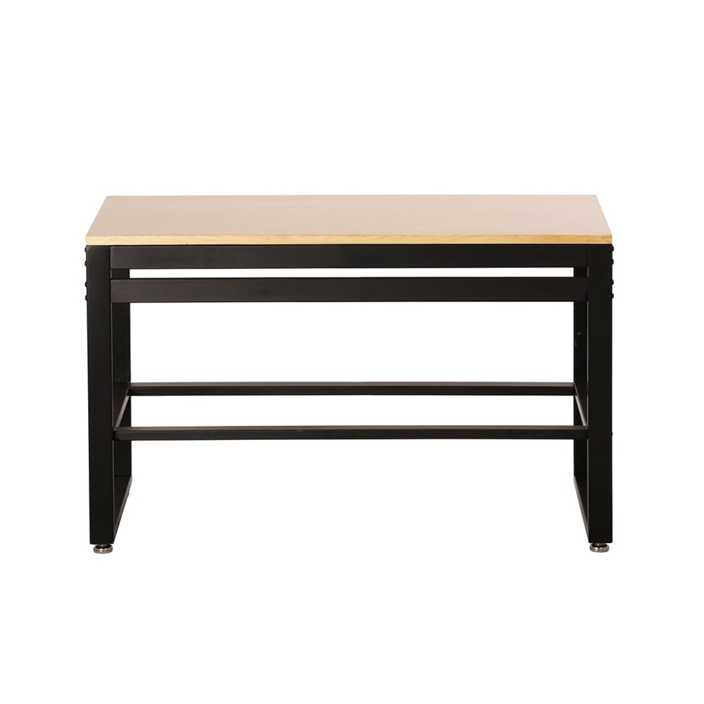 Cal-Mil 22350-38S-71 Merchandising Table w/ Blonde Top & Metal Frame - 38"W x 18"D x 24"H