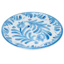 Cal-Mil 22351-7-104 7" Round Melamine Dinner Plate, White/Blue thumbnail 2