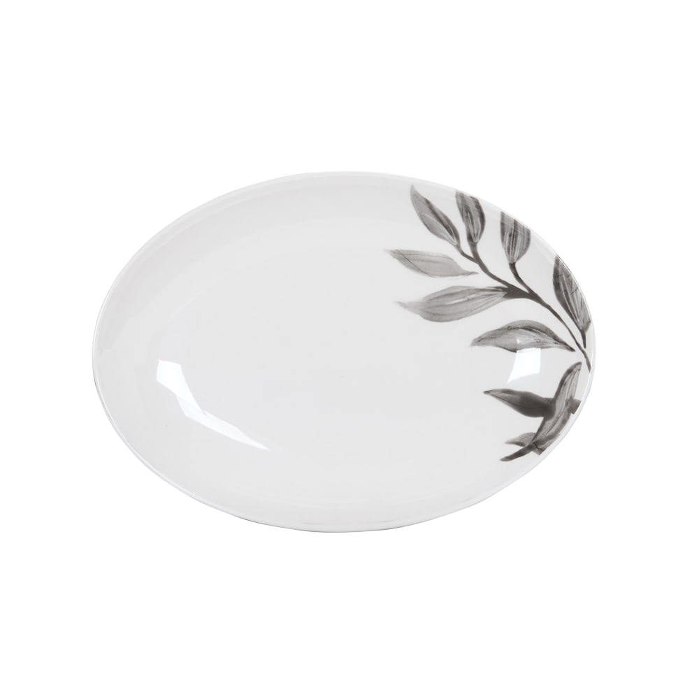 Cal-Mil 22352-11-118 10 3/4" x 7 3/4" Oval Pacifica Platter - Melamine, Black