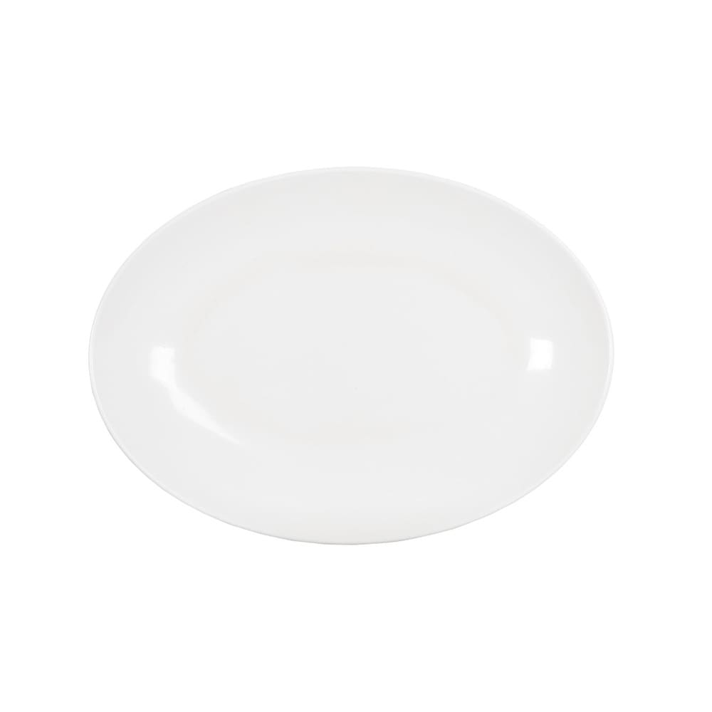 Cal-Mil 22352-11-15 10 3/4" x 7 3/4" Oval Blanca Platter - Melamine, White