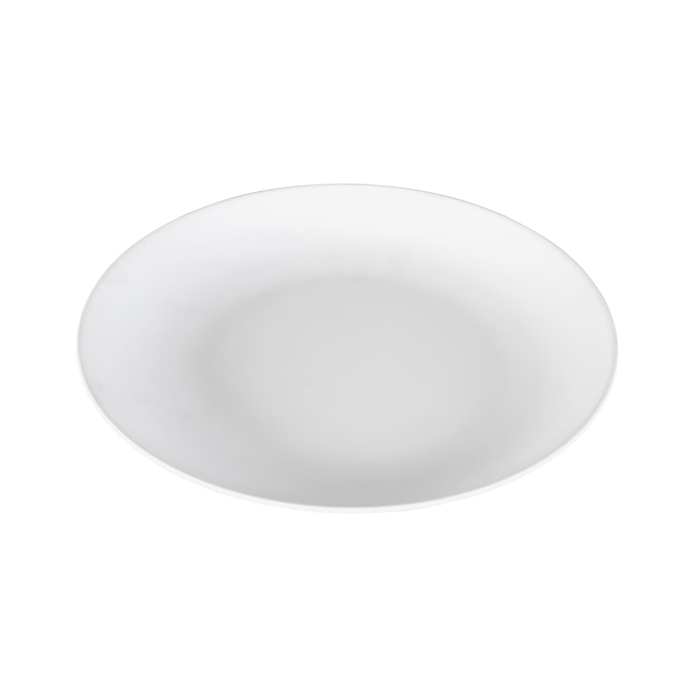 Cal-Mil 22390-11-15 11" Round Melamine Coupe Plate, White/Matte Finish