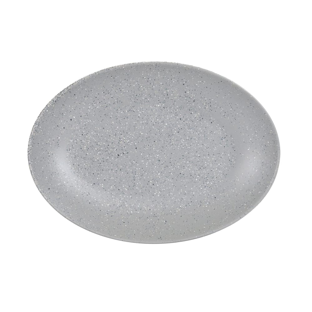 Cal-Mil 22391-11-121 10 3/4" x 7 3/4" Oval Coronado Platter - Melamine, Gray