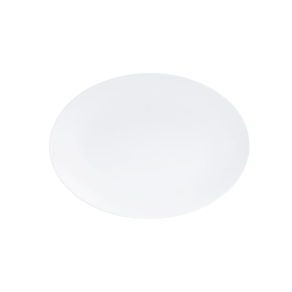 Cal-Mil 22391-11-15 10 3/4" Oval Melamine Plate, White/Matte Finish
