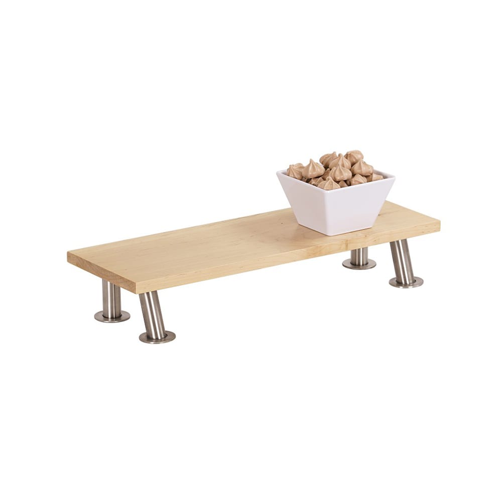 Cal-Mil 22396-3-71 Rectangular Display Riser - 20"L x 7"W x 3"H, Maple Wood, Blonde