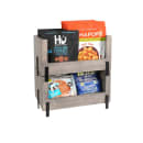 Cal-Mil 22407-1210-110 Rectangular Stacking Display Bin - 12"W x 10"D x 6"H, Gray Washed Pine Wood/Black Metal Accents thumbnail 2
