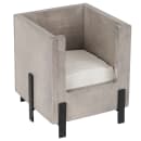 Cal-Mil 22407-6-110 Stacking Display Bin - 6"W x 6"D x 7"H, Gray Washed Pine Wood/Black Metal Accents thumbnail 2