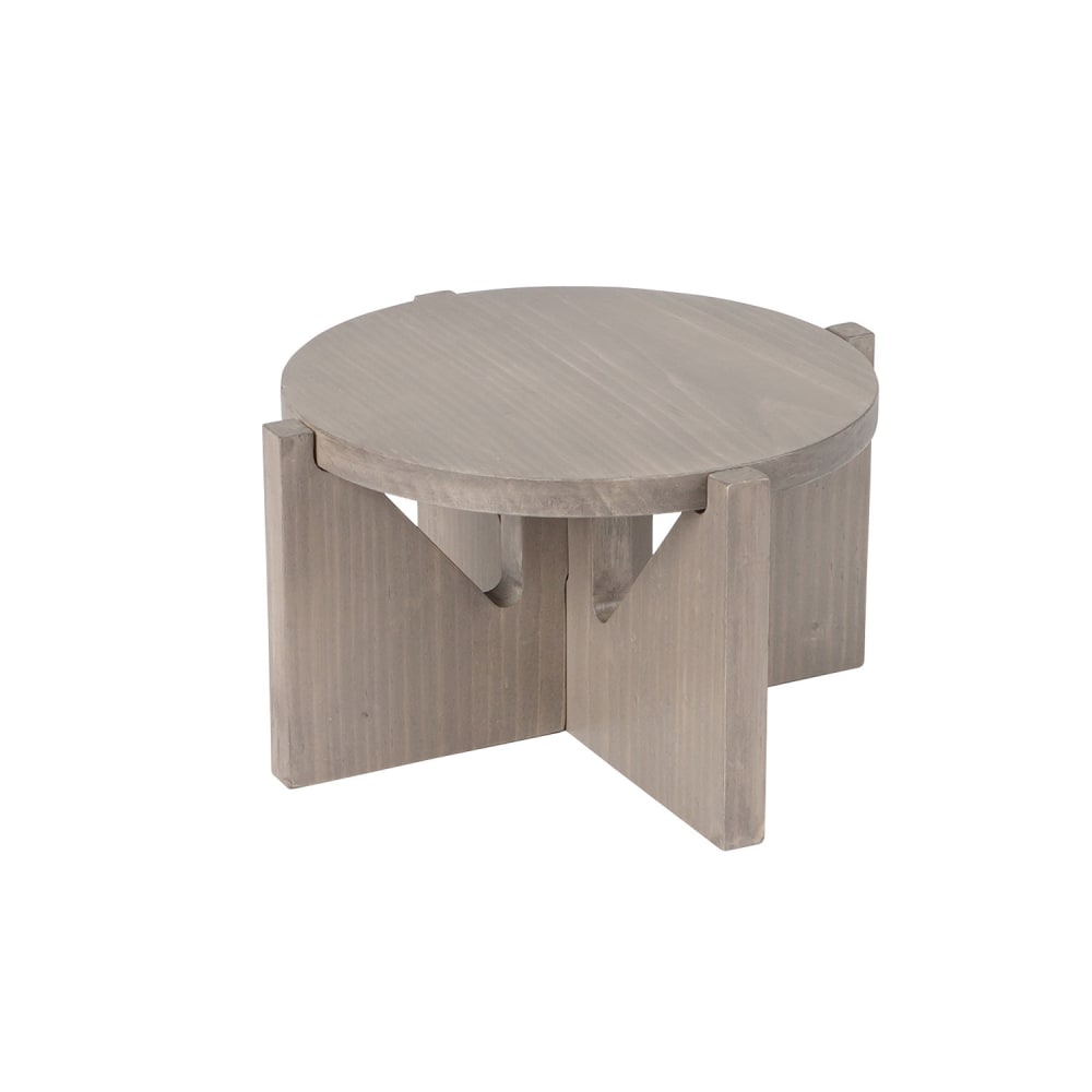 Cal-Mil 22408-5-110 8" Round Display Riser - 5"H, Pine Wood, Gray Wash