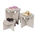 Cal-Mil 22408-5-110 8" Round Display Riser - 5"H, Pine Wood, Gray Wash thumbnail 3