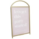 Cal-Mil 22409-811-90 Table Top Menu Card Holder - 8 1/2" x 11", Acrylic/Gold Iron Frame thumbnail 2
