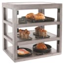 Cal-Mil 22414-110 3 Tier Pastry Display Case - 20 3/4"W x 15 1/4"D x 22"H, Pine Wood, Gray Washed thumbnail 2