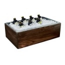 Cal-Mil 22421-12-112 Rectangular Ice Housing - 21 1/2"W x 12 1/2"D x 6"H, Oak Wood, Dark thumbnail 2