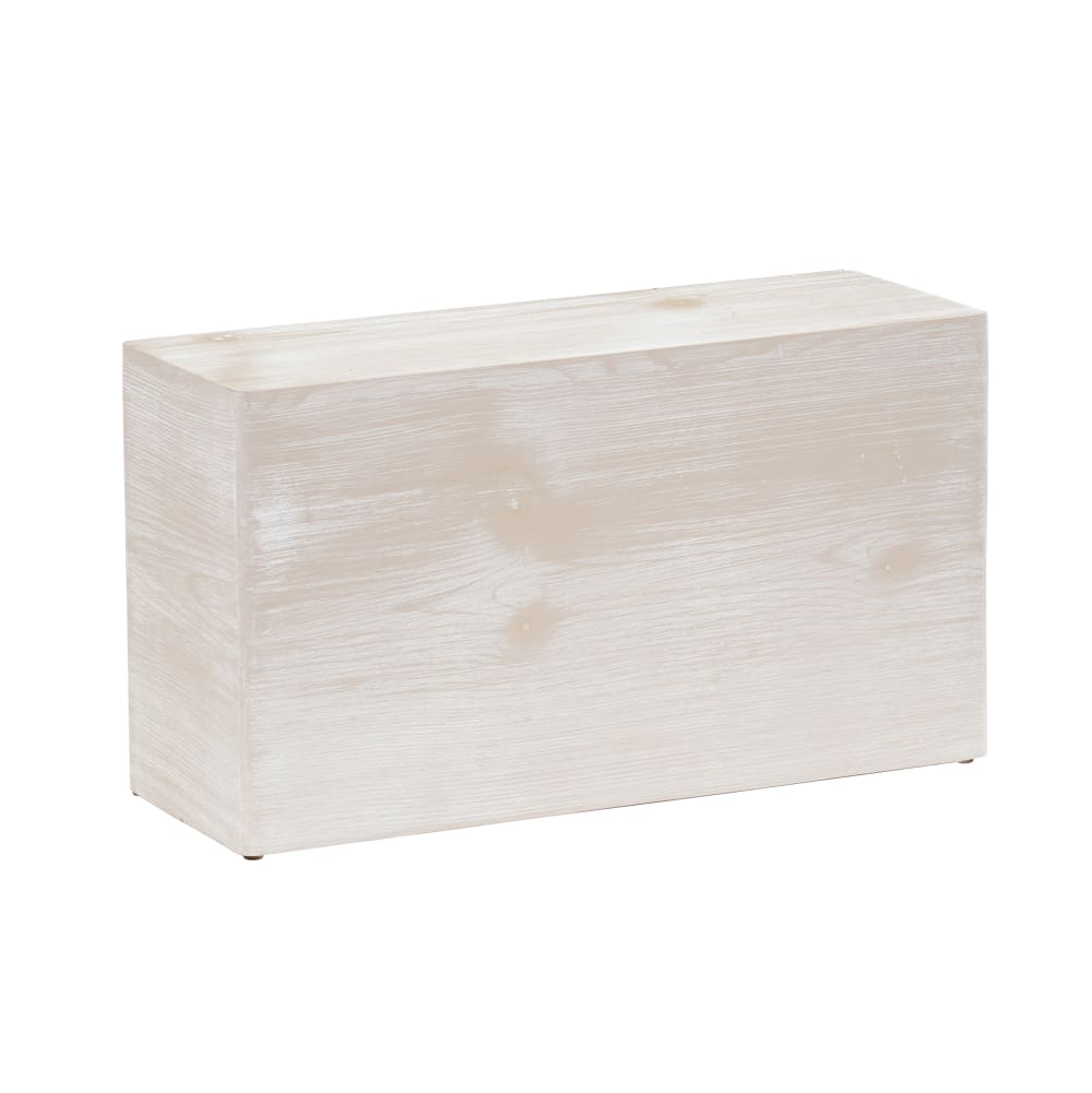 Cal-Mil 22428-11-113 Rectangular Display Riser - 20" x 7" x 11"H, Pine Wood, White-Washed