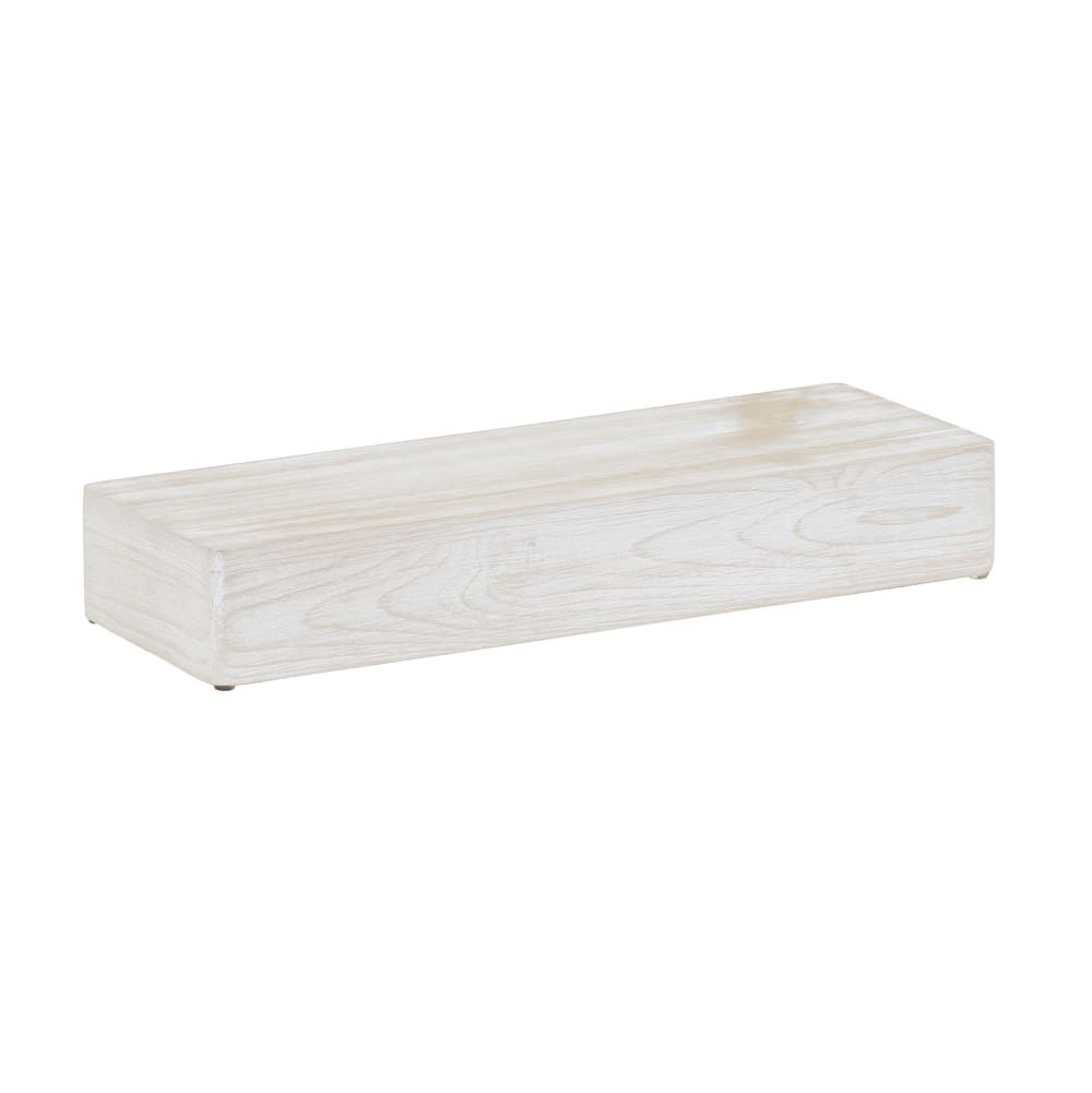 Cal-Mil 22428-3-113 Rectangular Display Riser - 20" x 7" x 3"H, Pine Wood, White-Washed