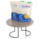 Cal-Mil 22434-6-110 12" Round Display Riser - 6 1/2"H, Gray Washed Oak/Wire Frame thumbnail 2