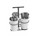 Cal-Mil 22443 3 Ring Cutlery Holder - 8 1/2"D x 11"H for use with 1017 Cylinders thumbnail 2