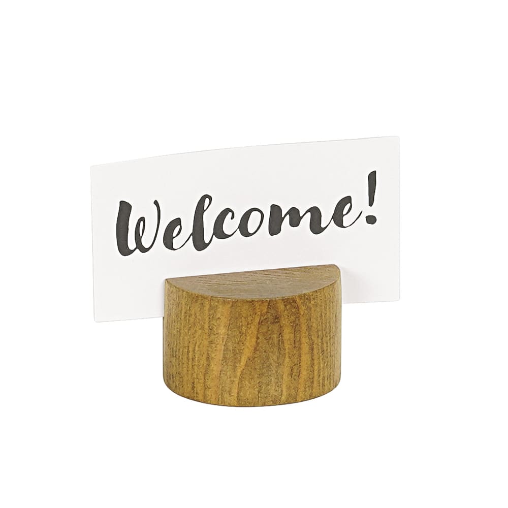 Cal-Mil 22451-99 2" Tabletop Sign Holder - Rustic Pine Wood