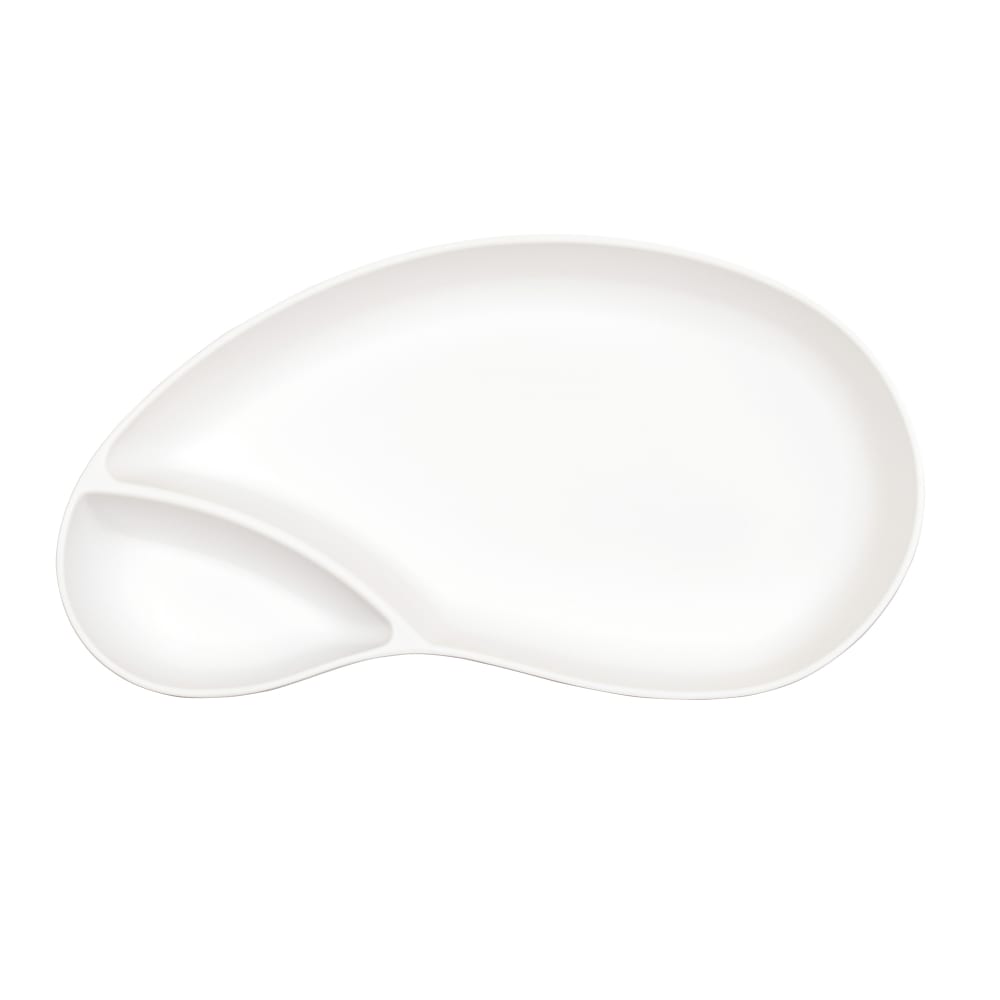 Cal-Mil 22480-15 11 1/4" x 6 1/4" Irregular Melamine  Chip & Dip Bowl, White