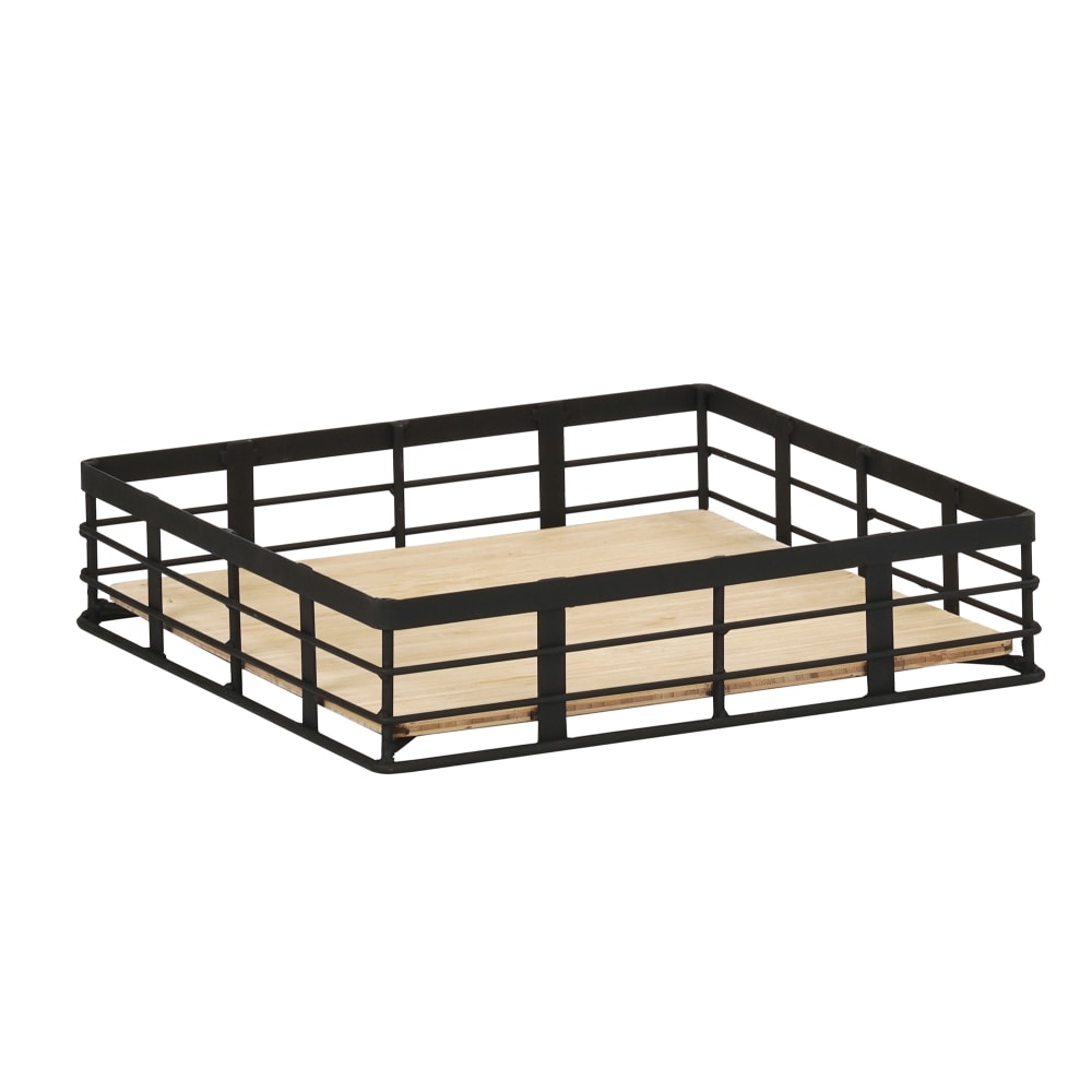 Cal-Mil 22600-3-13 12 1/2" Square Cube Reversible Riser - 3"H, Wire, Black