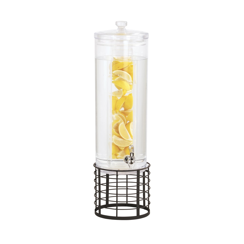 Cal-Mil 22603-3INF-13 3 gal Beverage Dispenser w/ Infusion Chamber - Polycarbonate Container, Black Wire Base