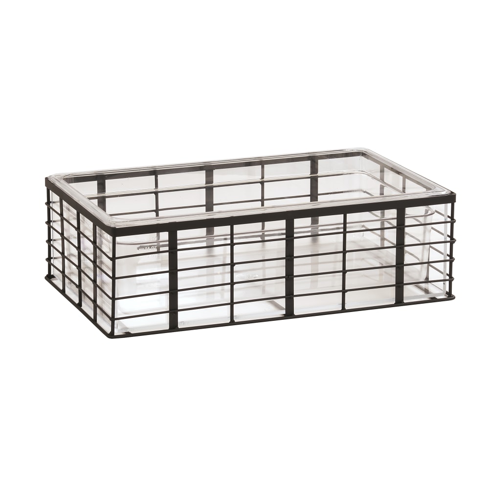 Cal-Mil 22607-12-13 Rectangular Ice Housing - 20" x 12" x 6 1/2"H, Wire, Black