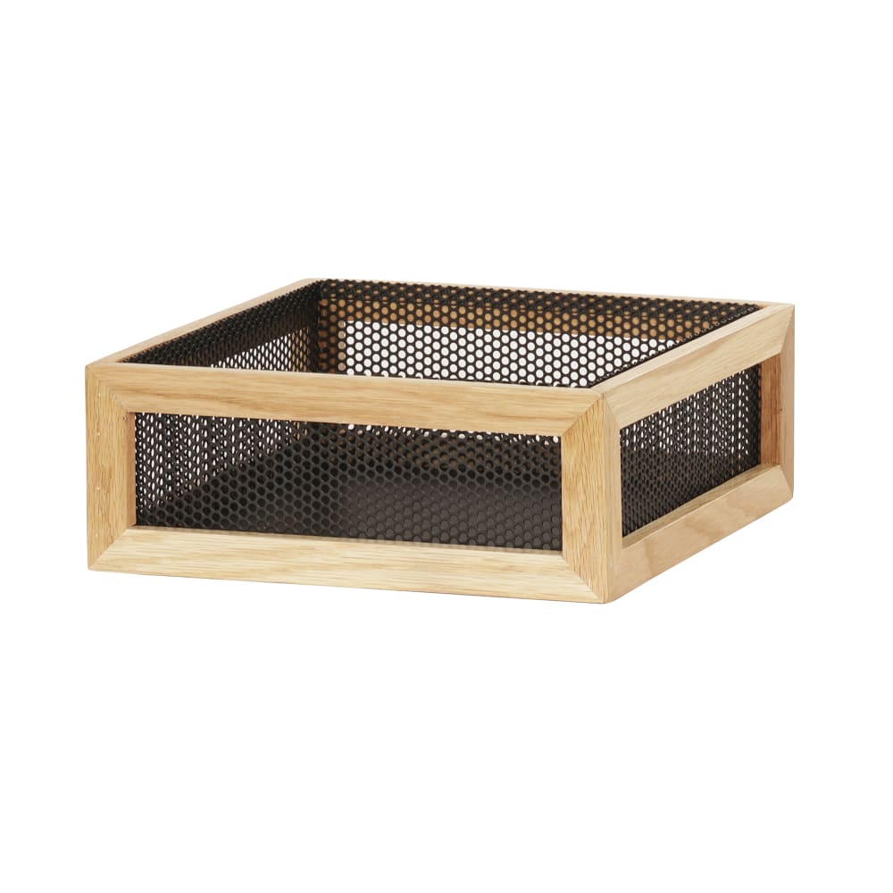 Cal-Mil 22905-4-115 12" Square Riser - 4"H, Oak, Brown