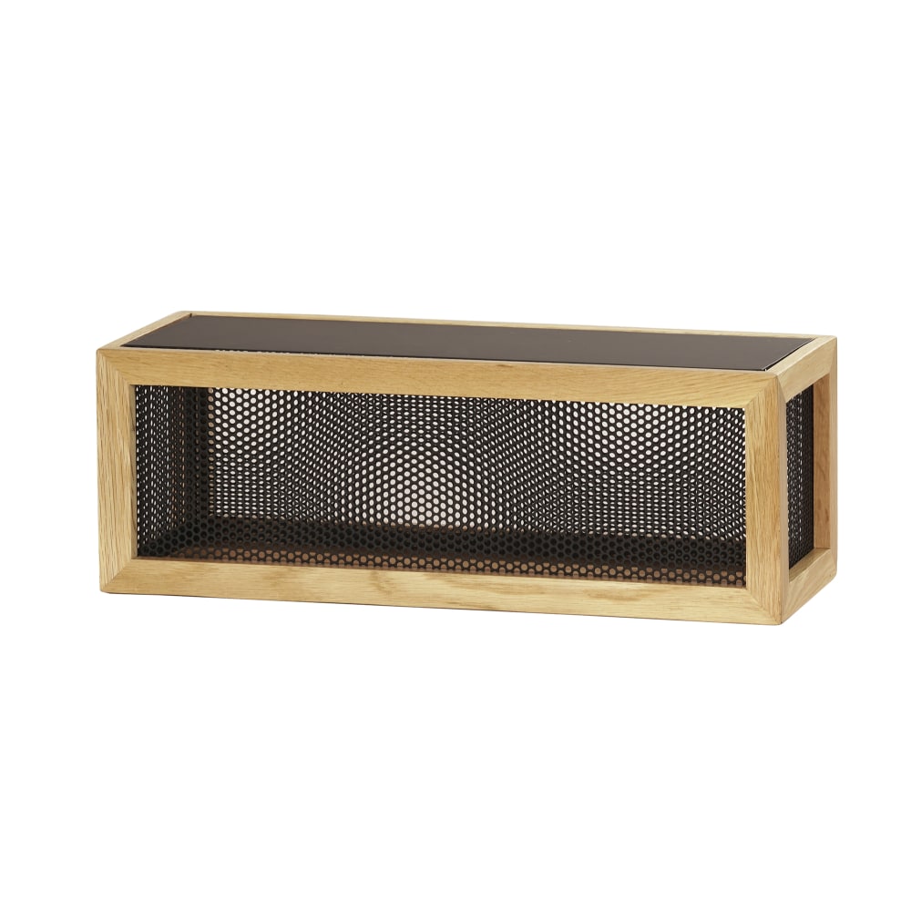 Cal-Mil 22906-7-115 Rectangular Reversible Riser - 20 1/2" x 7" x 7"H, Oak, Black