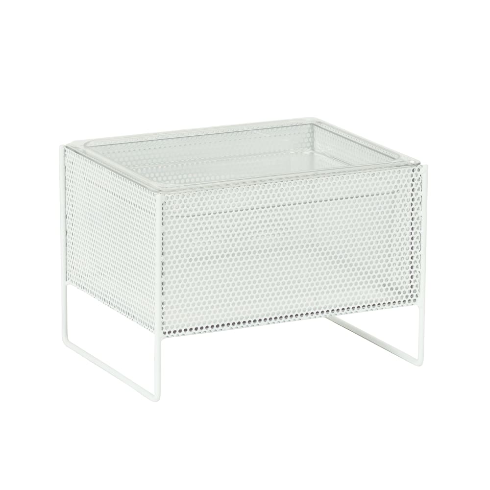 Cal-Mil 22907-10-15 Rectangular Ice Housing - 13"L x 10"W x 9 1/2"H, Metal, White