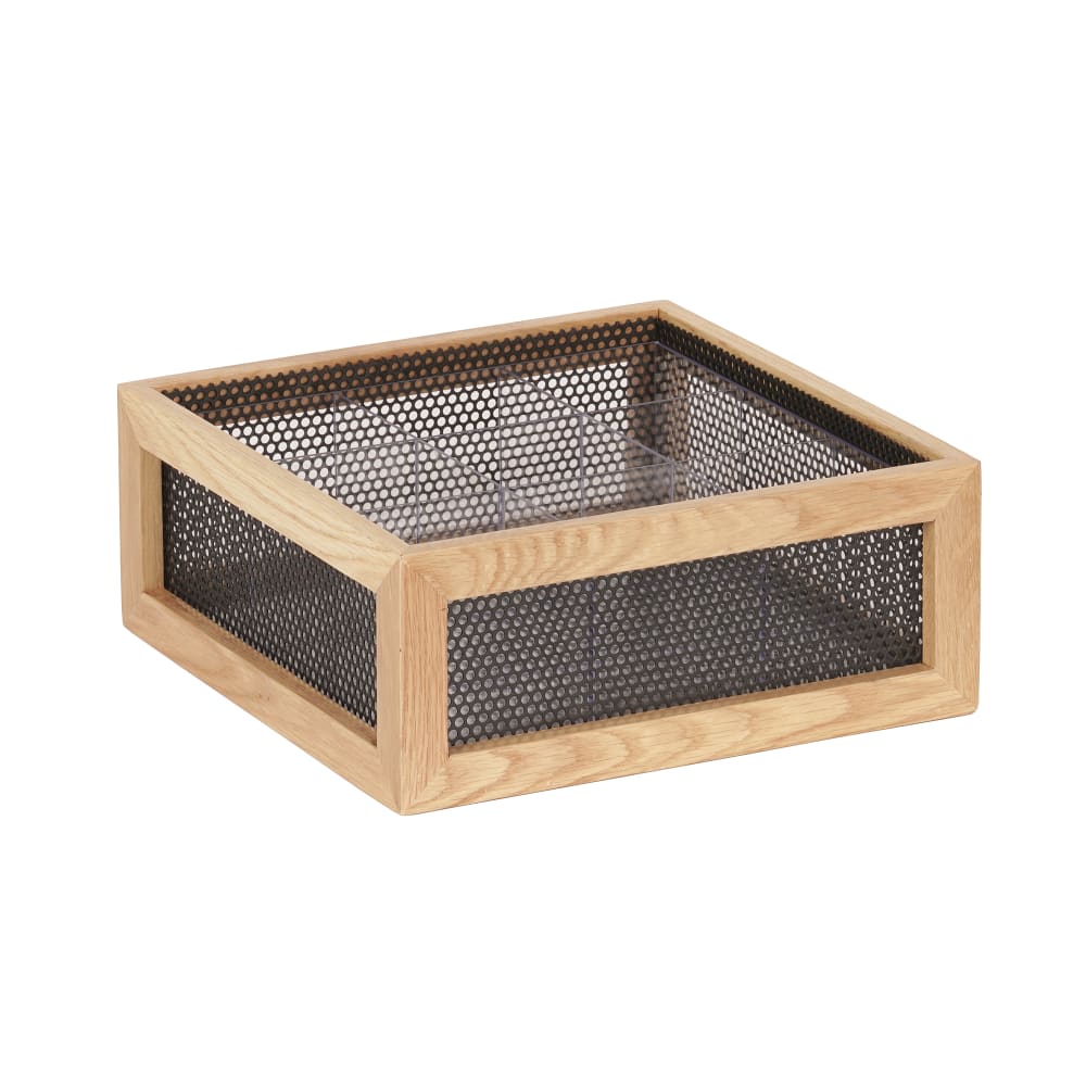 Cal-Mil 22915-115 Condiment Organizer w/ (9) Bins, 12" x 12" x 4 1/2"H, Black