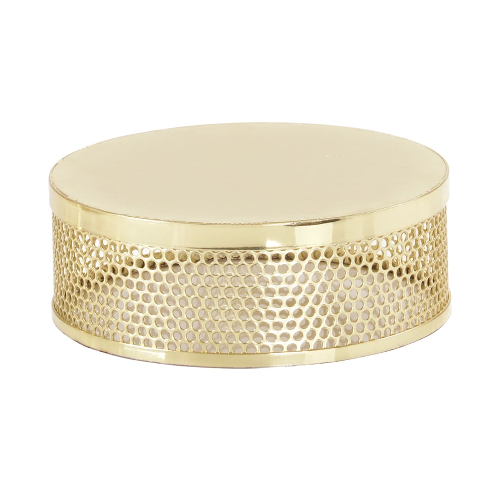 Cal-Mil 22916-3-116 7 1/2" Round Riser - 3"H, Metal, Gold