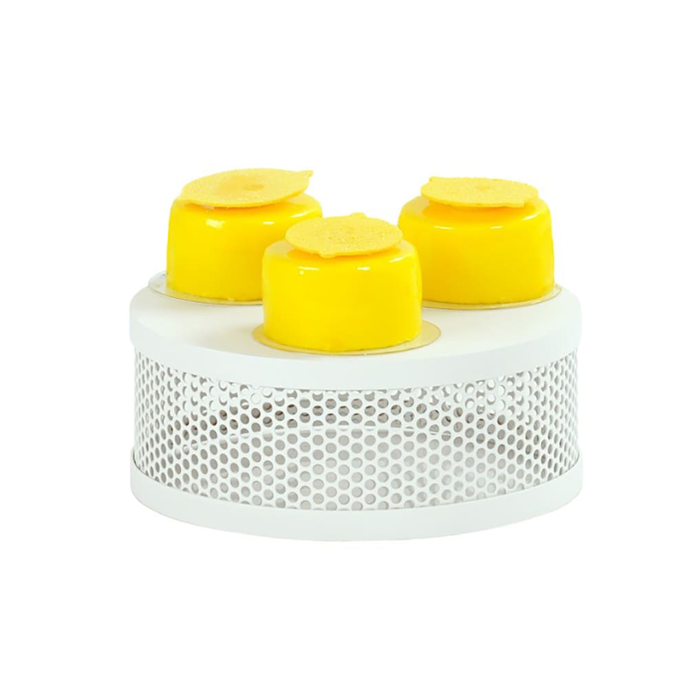 Cal-Mil 22916-3-15 7 1/2" Round Display Riser - 3"H, Metal, White