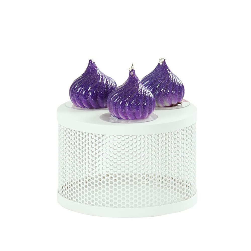 Cal-Mil 22916-5-15 7 1/2" Round Display Riser - 5"H, Metal, White