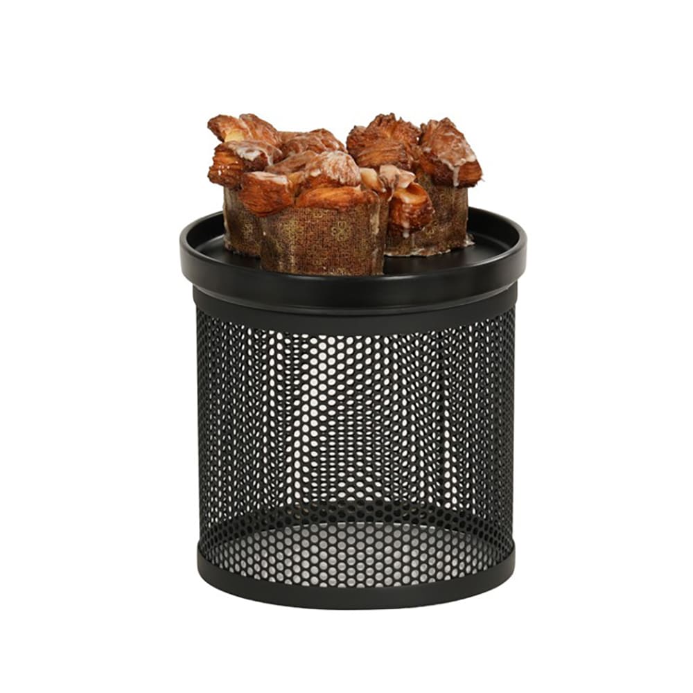 Cal-Mil 22916-7-13 7 1/2" Round Display Riser - 7"H, Metal, Black