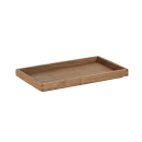 Cal-Mil 23106-12201-78 Rectangular Display Tray - 12" x 20" x 1 1/2", Walnut thumbnail 2
